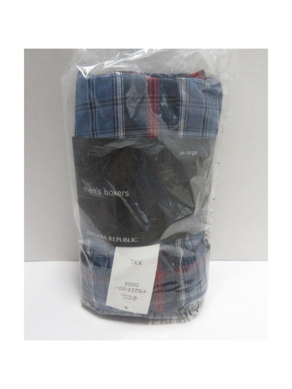 Banana Republic Underwear XXL Red Boxer Shorts Tartan Plaid Cotton NEW